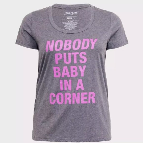 Torrid size 3 Dirty Dancing Baby Corner Grey Scoop Tee - Picture 1 of 8